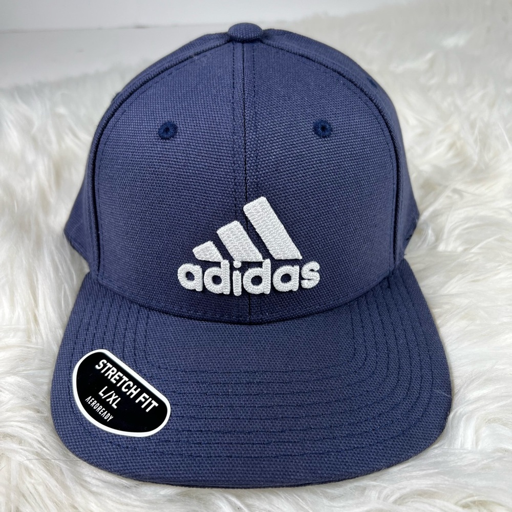 ADIDAS MEN'S PRODUCER II STRETCH FIT BALL CAP in Blue - S/M NWT